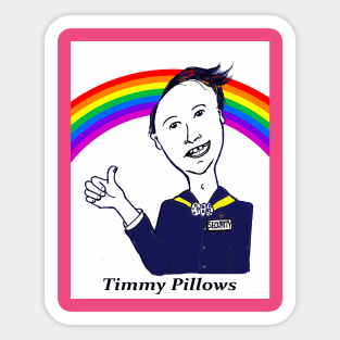 Timmy Pillows with rainbow Sticker